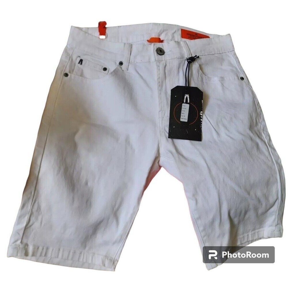 Genes Shop White Mens Shorts NEW Size 30 Slim MSRP $88